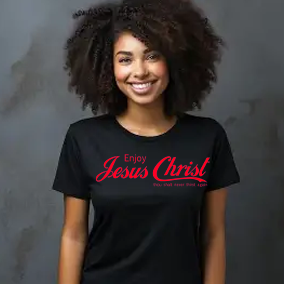 women's short sleeve custom Jesus tee